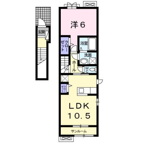 プリムローズ　Ⅱ　Ｂの間取り