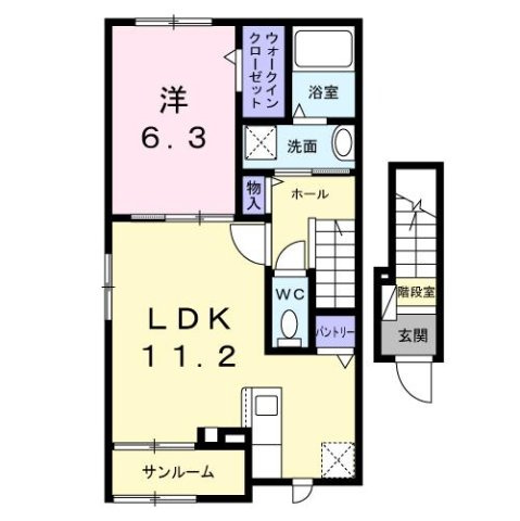 【間取り】 | グレイス　八万