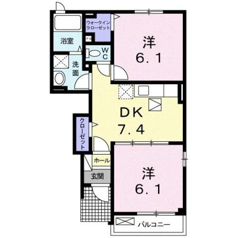 レバンテＢの間取り