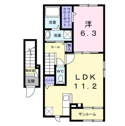 【間取り】 | グレイス　八万