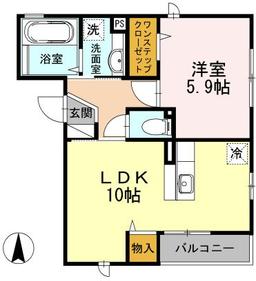 ラシュレ上丸子の間取り|インターネット無料♪
