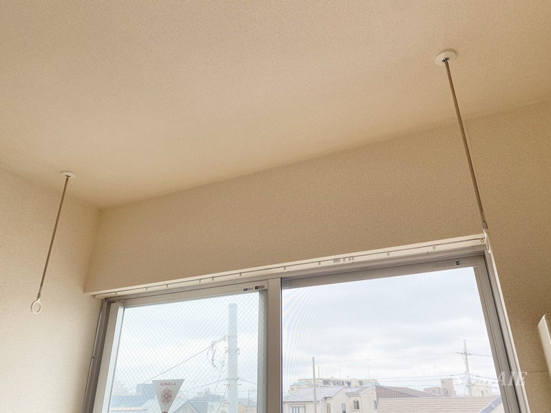 さくら木ヴィレッジの設備|便利な室内物干し☆