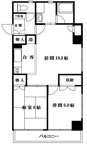 ガーデニアハイツの間取り|間取りです。