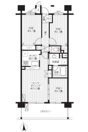 ピエス綱島の間取り