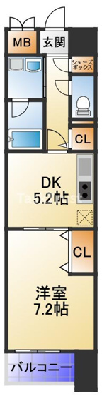 【間取り】 | パークキューブ北浜