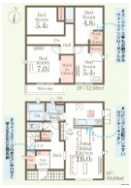 小城市三日月町第2　1号棟の間取り|４LDK　全室フローリング