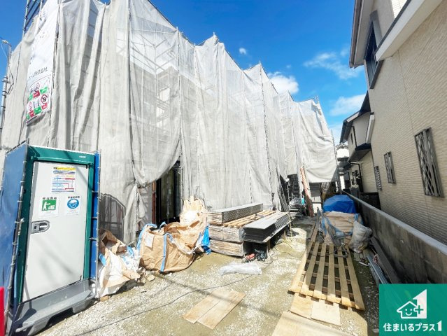 羽曳野市西浦　第1期　新築一戸建ての外観|現在の進捗状況です！順調に作業進行中、完成が待ち遠しいです！詳細の間取り等、お気軽にお問い合わせください！