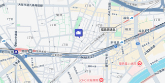 【地図】 | 大阪市福島区鷺洲１丁目ヘーベルハウス
