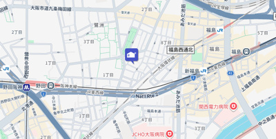 【地図】 | 大阪市福島区鷺洲１丁目ヘーベルハウス