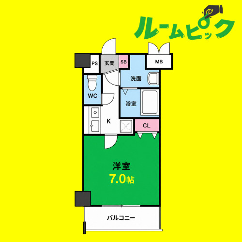 ヴィラ マリオン　名古屋市賃貸　仲介手数料無料の間取り