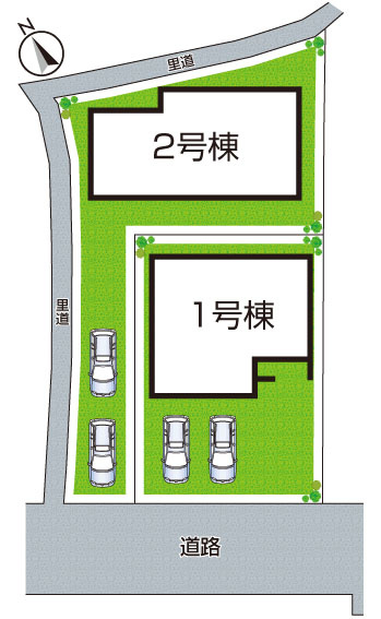 ★栗東市中沢　新築一戸建ての区画図|全２区画