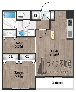 サンブライト今里の間取り