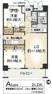 LAVIS　南住吉小学校区の間取り|LAVIS（ラヴィ）　間取り