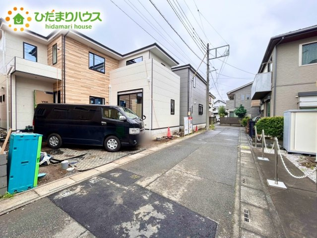 上尾市東町6期　新築戸建　02の前面道路含む現地写真|9/11撮影