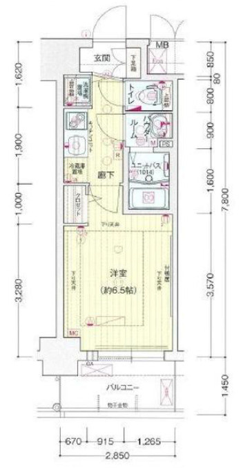 プレサンス梅田北オールの間取り