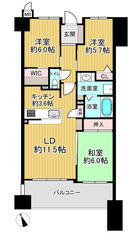サーパス瀬戸市役所駅前の間取り
