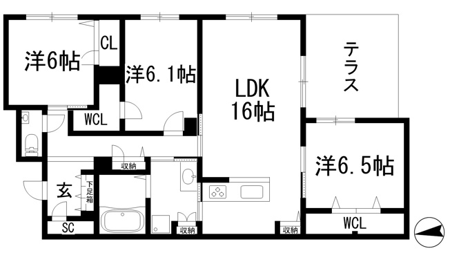 【間取り】 | CELFENA宝塚・川面HautDeGamme