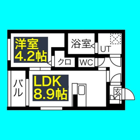 モメンタム志賀本通の間取り