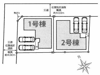 上尾市東町6期　新築戸建　01の区画図|1号棟