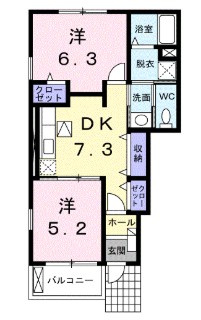 グラース・カルムＢ棟の間取り