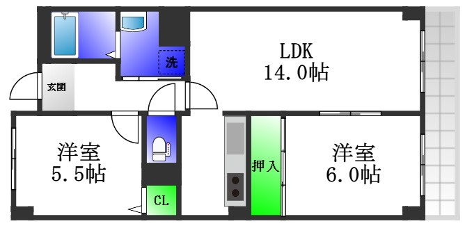 セトン旭の間取り