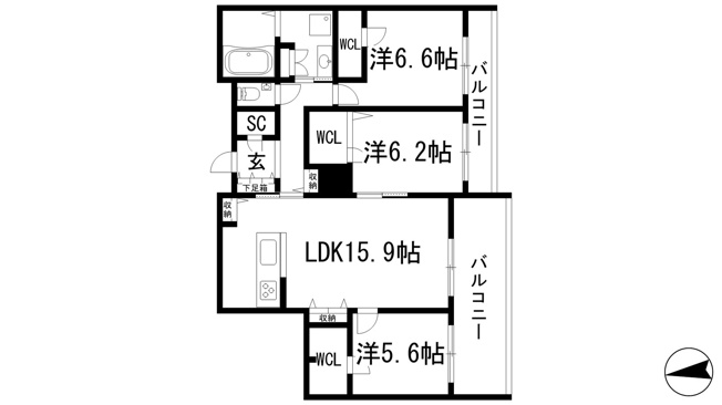 【間取り】 | CELFENA宝塚・川面HautDeGamme