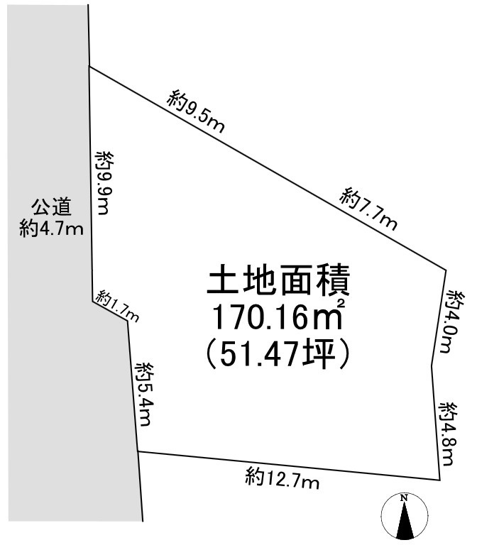 大府市横根町羽根山土地の土地図