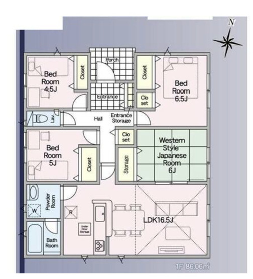 【間取り】 | 加須市水深第4　新築戸建　全2棟　1号棟