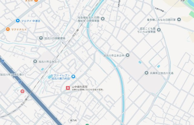 加古川市加古川町大野　　　JR加古川線「日岡駅」徒歩14分の地図