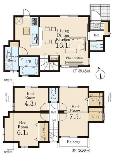 【間取り】 | 調布市調布ケ丘３丁目　新築戸建　全1棟