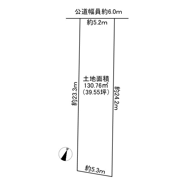 緑区黒沢台五丁目土地の土地図