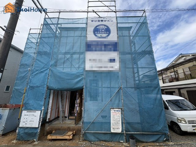 明石市魚住町清水27期　新築戸建の前面道路含む現地写真|●年中無休：当日予約可●前面道路は幅員約3.8ｍですが、交通量は少なく安心です！
