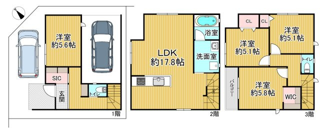 千種区千種二丁目戸建の間取り