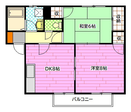 サンライズ矢賀Aの間取り