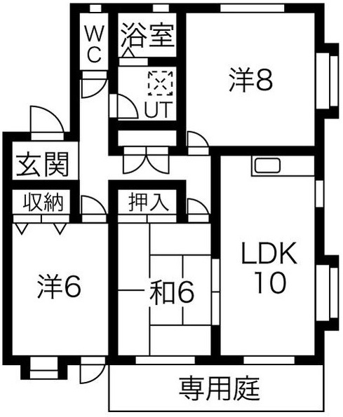 タウンハウス郷Ｂの間取り