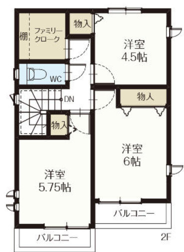 【仲介手数料無料】狭山市祇園２期全３棟Ｂ号棟　狭山市の不動産なら西武ハウジングの間取り