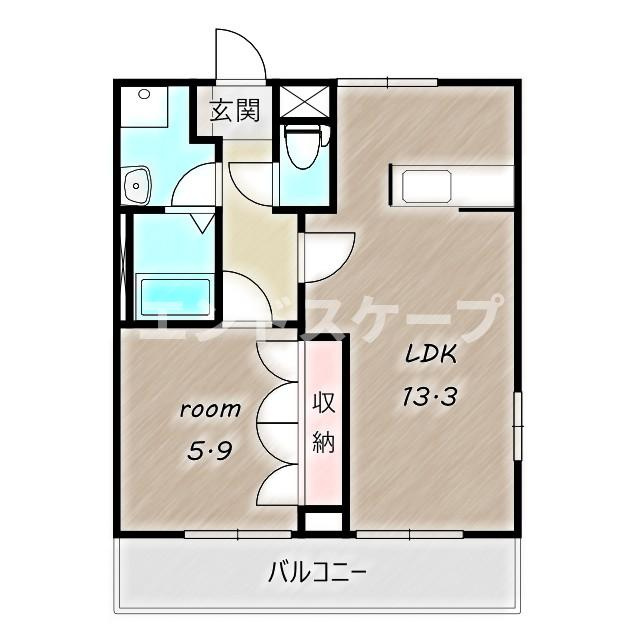 エレガンスⅡの間取り|高崎、前橋のお部屋探しはエンドスケープまで！お客様の理想お聞かせ下さい♪