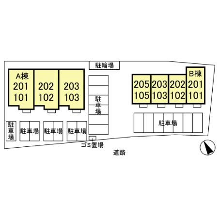 グランドコート Ｂの区画図