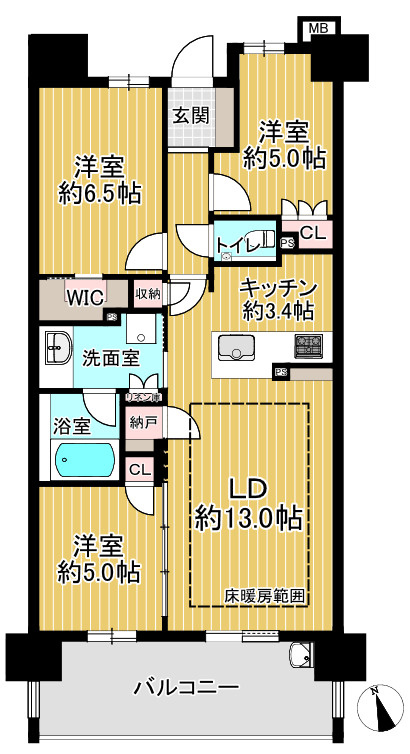 バンベールNAGOYAフォレスタNの間取り