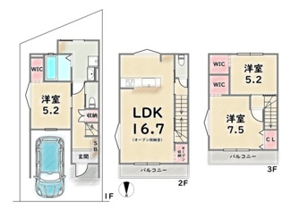 【間取り】 | 中京区西ノ京北壺井町