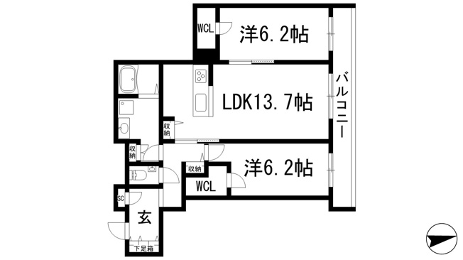 【間取り】 | CELFENA宝塚・川面HautDeGamme