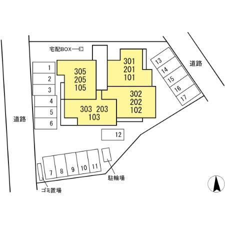 D-crinum川島田の区画図