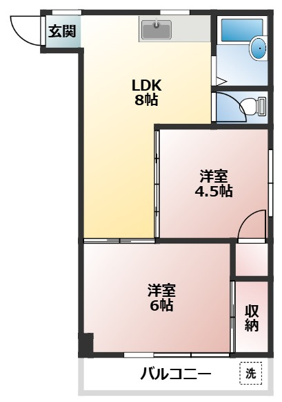 コーポタナカの間取り