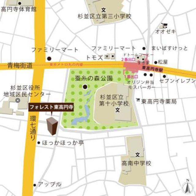 フォレスト東高円寺の地図