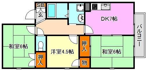 シャトレー奥須磨の間取り