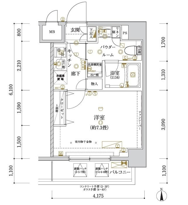 ARCOBALENO KAMEIDOの間取り