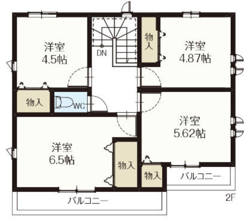 【仲介手数料無料】狭山市祇園２期全３棟Ｃ号棟　狭山市の不動産なら西武ハウジングの間取り