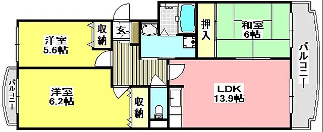 アムール真砂の間取り