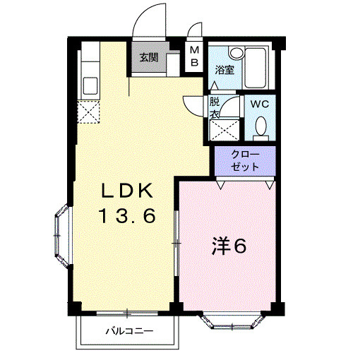 【間取り】 | エルディムおおすみＡ