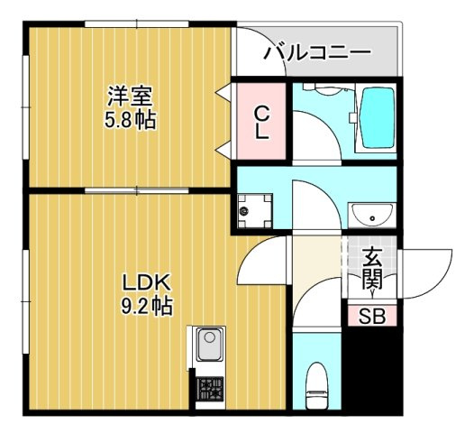 【間取り】 | S Apt.城北公園通